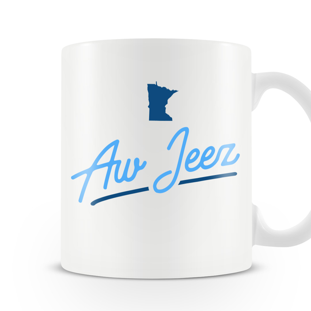 Aw Jeez Minnesota Mug by Northwoods Clothing Co.